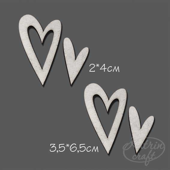 Чипборд "Сердечки №3 "