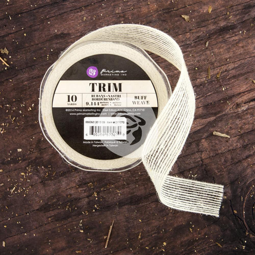 Тканая лента Prima 2,5 см, цвет буйвол (Buff)