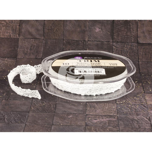 Кружево вязаное Prima 1,2 см, цвет снежный