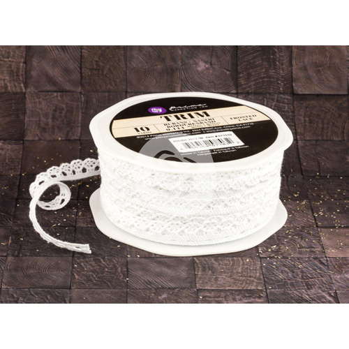 Кружево вязаное Prima 0.7 см, цвет морозный