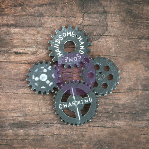 Гипсовые украшения Prima "Шестерёнки чёрные" в коробочке