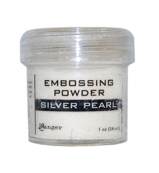 Пудра для эмбоссинга Ranger . Цвет серебряный перламутровый