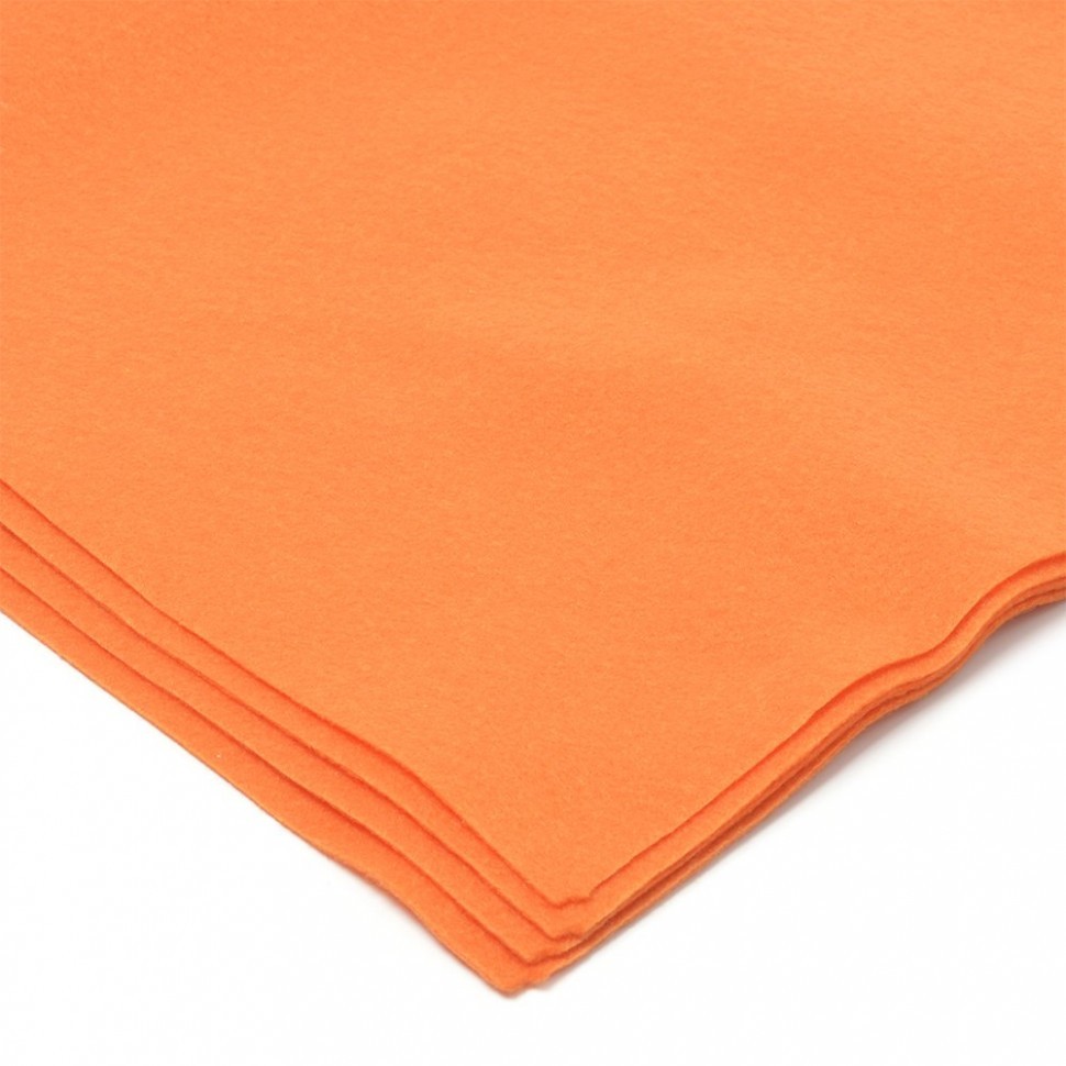 Фетр 1 мм 20 х 30 см. Цвет оранжевый