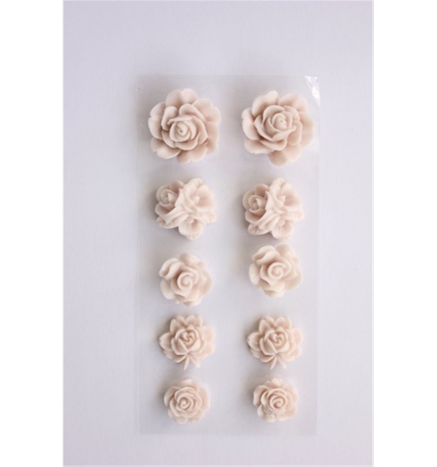 Набор пластиковых розочек Scrapberrys "Нежно-розовые"
