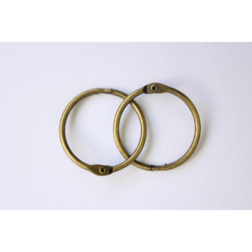 Кольца для альбома 35 мм, цвет состаренная медь, 2 шт