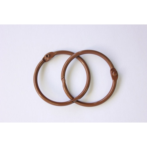 Кольца для альбома 25 мм, цвет темно-коричневый, 2 шт